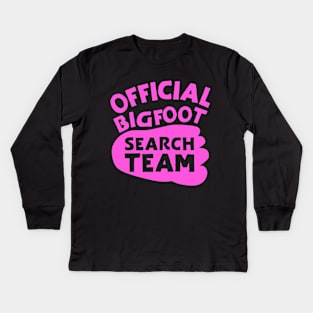 Official Bigfoot Search Team Kids Long Sleeve T-Shirt